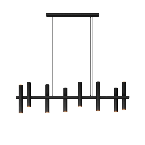 1300 - Stelvio lampe suspendue 140cm - 8 tubes - 10 lumières 