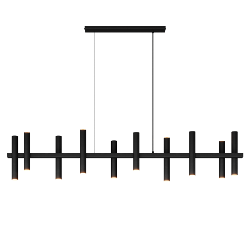 1302 - Lampe suspendue Stelvio 190cm - 10 tubes - 14 lumières 