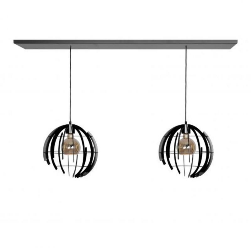 2404 - Lampe suspendue Terra droite 140cm - 2 lumières 