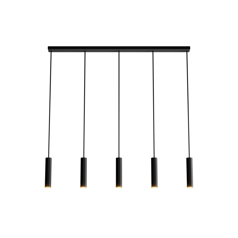 3150 - Lampe suspendue Salerno droite 120cm - 5 lumières 