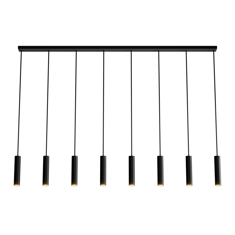 3151 - Lampe suspendue Salerno droite 170cm - 8 lumières 