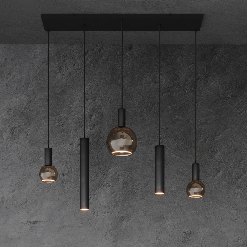 4302 - Lampe suspendue Riva droite 100cm - 5 lumières 