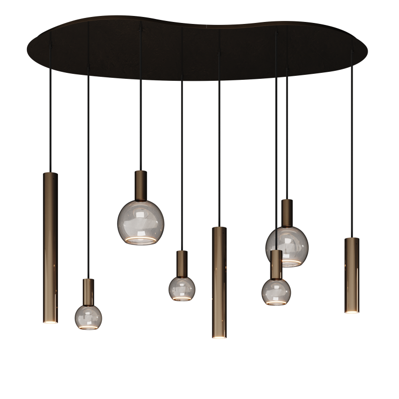 4317 - Lampe suspendue Riva organic - 8 lumières 