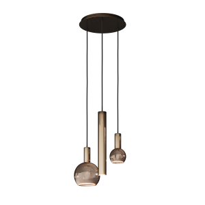 4350 - Lampe suspendue Riva ronde Ø35 cm - 3 lumières 