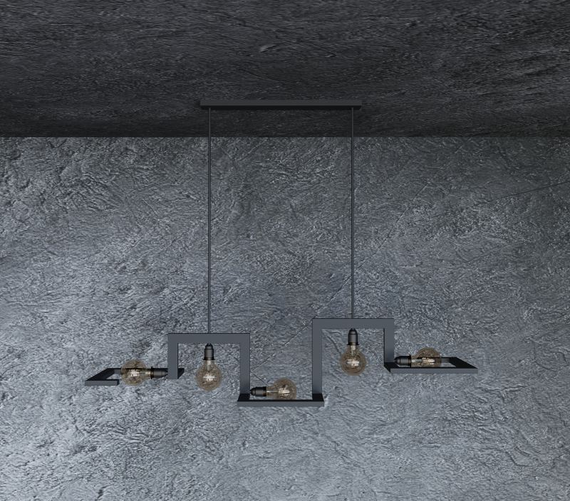 9510 - Tortona lampe suspendue 5 lumières 