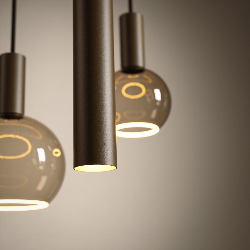 4300 - Lampe suspendue Riva droite 145cm - 7 Lumières 