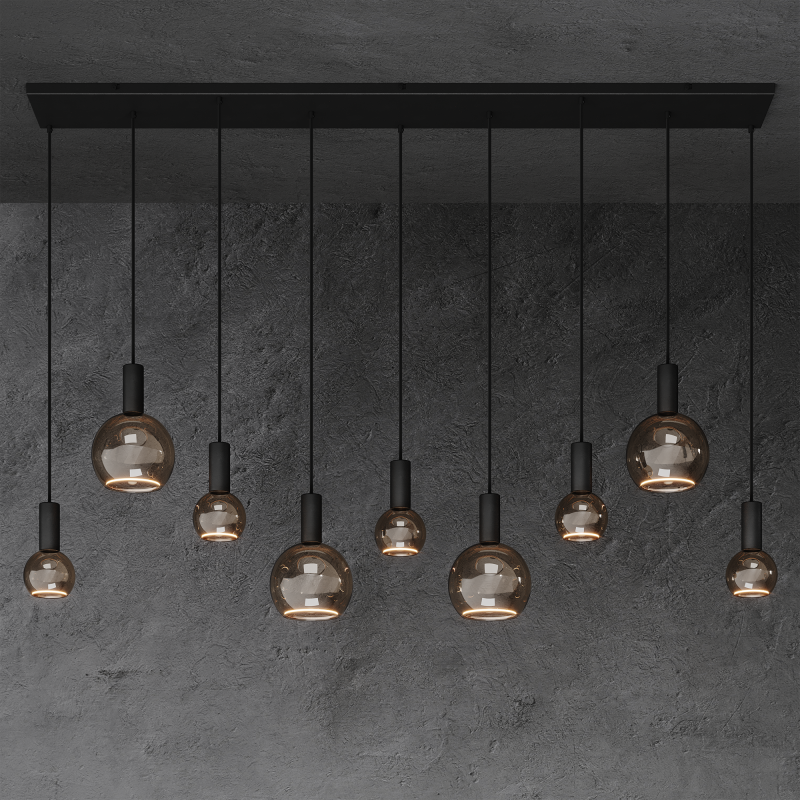 40074 - Segula 007 lampe suspendue droite 170cm - 9 lumières 