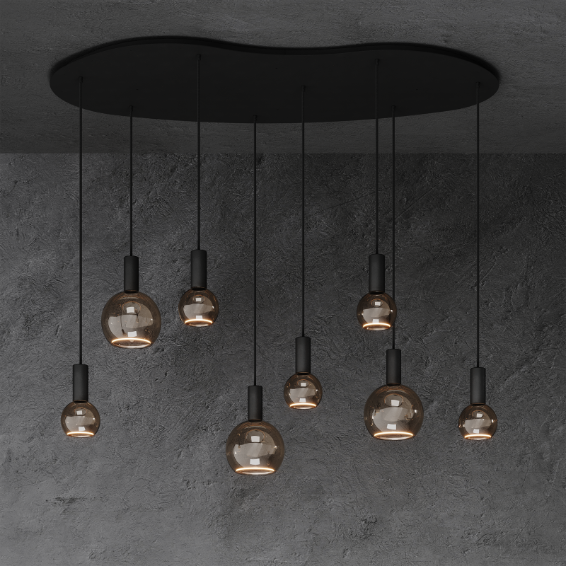 40080 - Segula 007 lampe suspendue organique 140cm - 8 lumières 