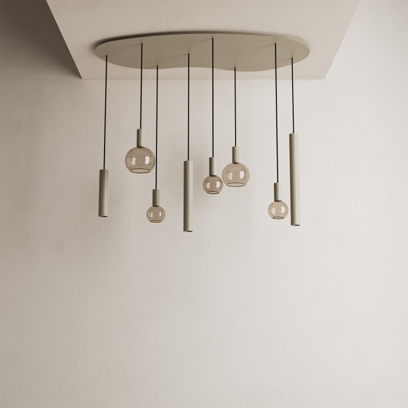 4317 - Lampe suspendue Riva organic - 8 lumières 