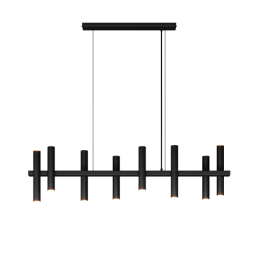 1300 - Stelvio lampe suspendue 140cm - 8 tubes - 10 lumières 