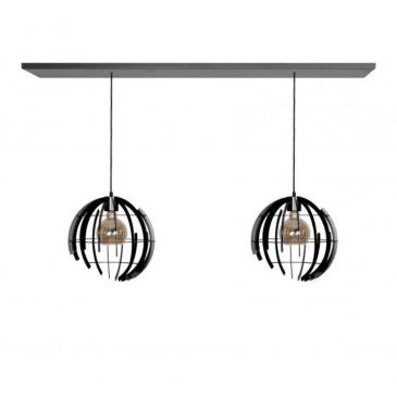 2404 - Lampe suspendue Terra droite 140cm - 2 lumières