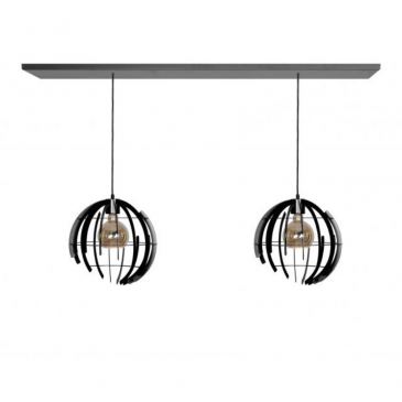 2404 - Lampe suspendue Terra droite 140cm - 2 lumières 