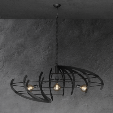 2408 - Lampe suspendue Terra ovale 150cm