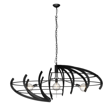 2408 - Lampe suspendue Terra ovale 150cm