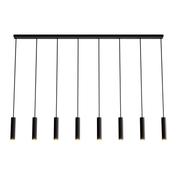 3151 - Lampe suspendue Salerno droite 170cm - 8 lumières