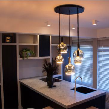 40072 - Segula 007 lampe suspendue ronde Ø50 cm - 5 lumières 