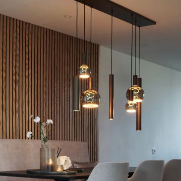 4300 - Lampe suspendue Riva droite 145cm - 7 Lumières 