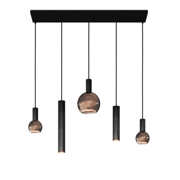 4302 - Lampe suspendue Riva droite 100cm - 5 lumières 