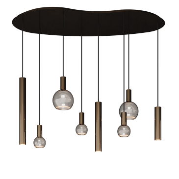 4317 - Lampe suspendue Riva organic - 8 lumières 