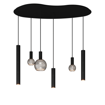 4318 - Lampe suspendue Riva organic - 6 lumières