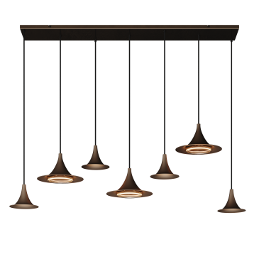 6730 - Lampe suspendue Arezzo droite 145cm - 7 lumières 