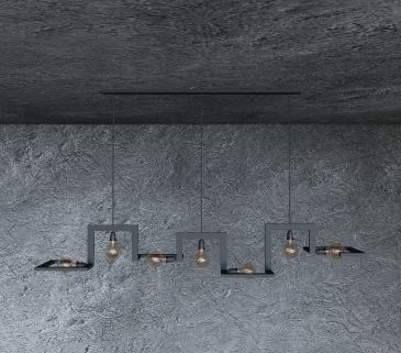 9525 - Tortona lampe suspendue 7 lumières 