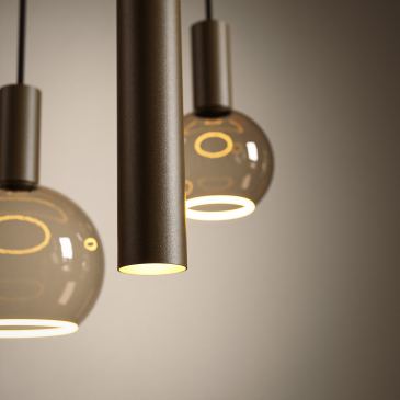 4300 - Lampe suspendue Riva droite 145cm - 7 Lumières 