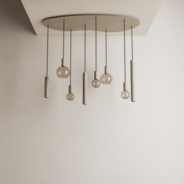 4317 - Lampe suspendue Riva organic - 8 lumières 